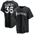 Davalo S.Mariners #36 Logan Gilbert Player Black Home Limited Stitched Jerseys
