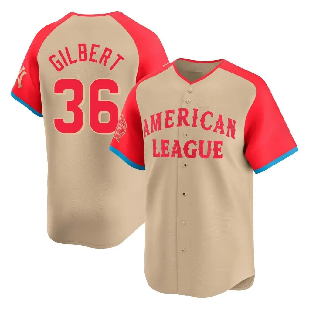 Davalo S.Mariners #36 Logan Gilbert Player Cream American League All-Star Limited Game Stitched Jerseys