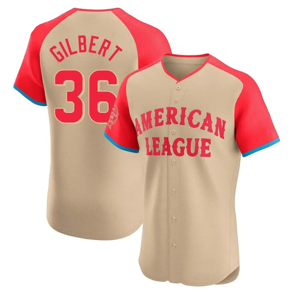 Davalo S.Mariners #36 Logan Gilbert Player Cream American League All-Star Limited Home Elite Stitched Jerseys