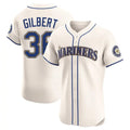 Davalo S.Mariners #36 Logan Gilbert Player Cream Home Limited Elite Stitched Jerseys