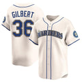 Davalo S.Mariners #36 Logan Gilbert Player Cream Home Limited Stitched Jerseys