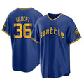 Davalo S.Mariners #36 Logan Gilbert Player Royal City Connect Home Game Stitched Jerseys