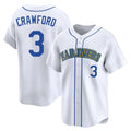 Davalo S.Mariners #3 J.P. Crawford Player White Pitch Fashion Game Stitched Jerseys