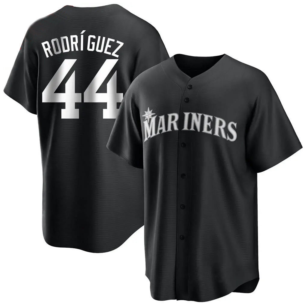 Davalo S.Mariners #44 Julio Rodriguez Player Black Home Limited Stitched Jerseys