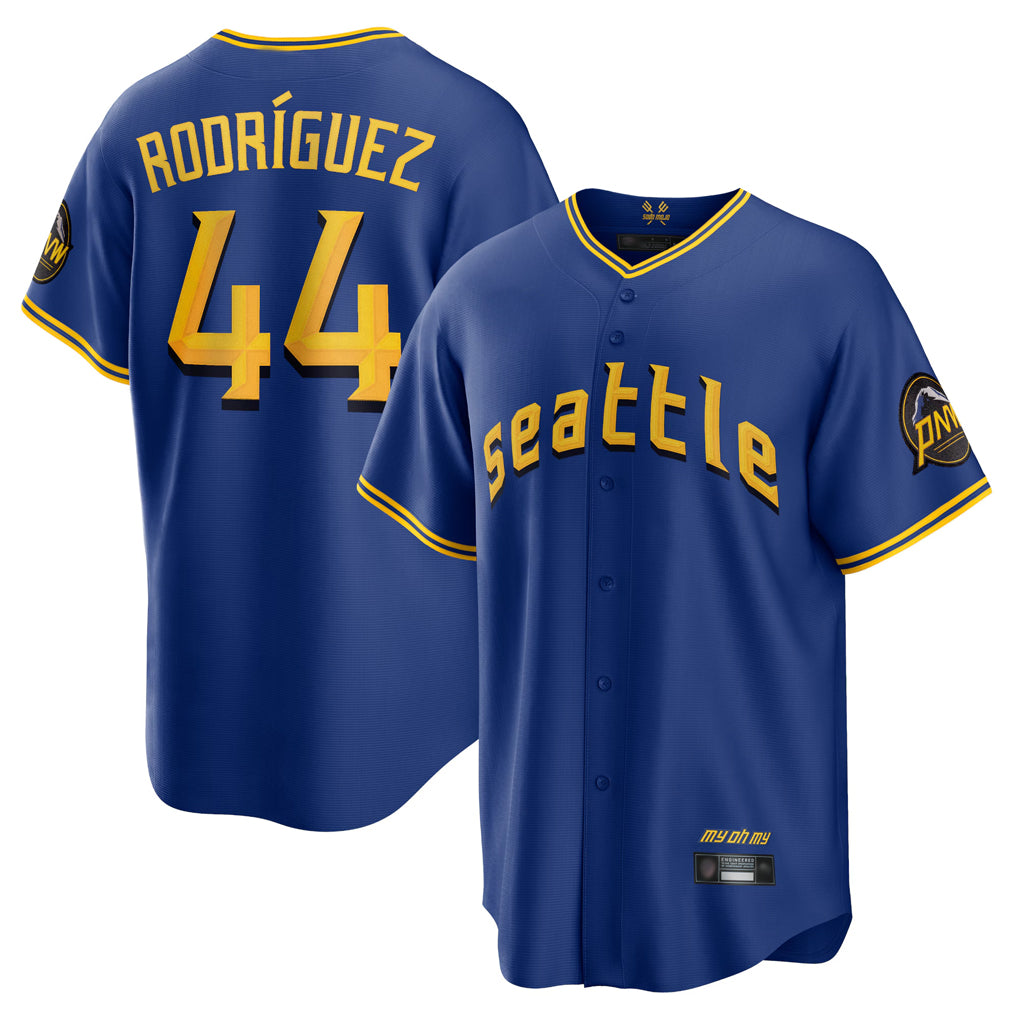 Davalo S.Mariners #44 Julio Rodriguez Player Royal City Connect Home Game Stitched Jerseys