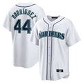 Davalo S.Mariners #44 Julio Rodriguez Player White Home Game Stitched Jerseys