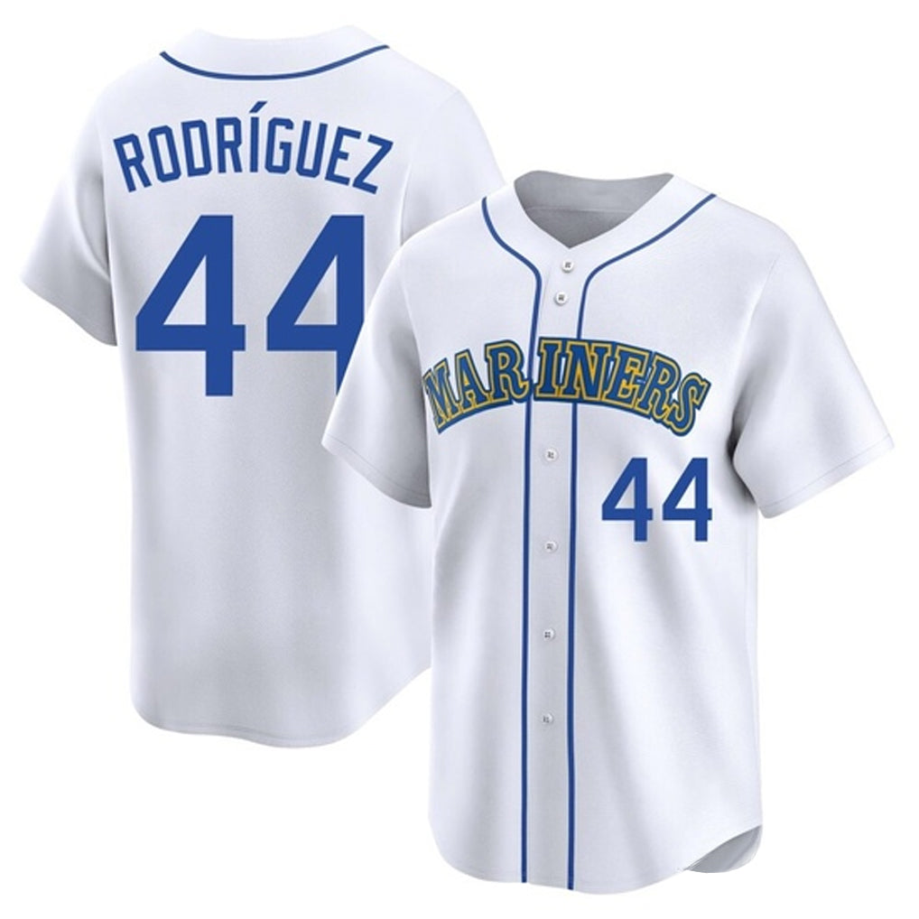 Davalo S.Mariners #44 Julio Rodriguez Player White Pitch Fashion Game Stitched Jerseys