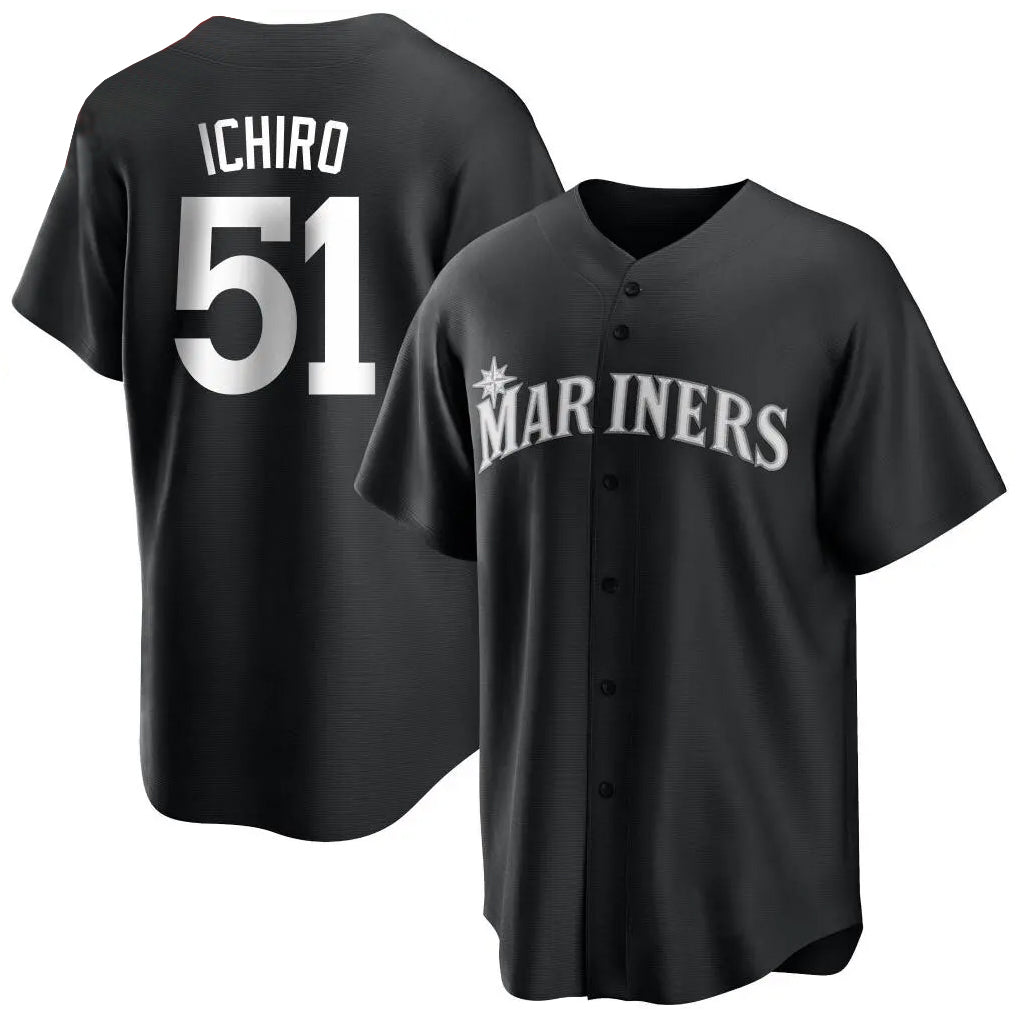 Davalo S.Mariners #51 Ichiro Suzuki Player Black Home Limited Stitched Jerseys