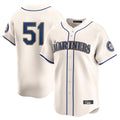 Davalo S.Mariners #51 Ichiro Suzuki Player Cream Home Limited Stitched Jerseys