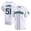 Davalo S.Mariners #51 Ichiro Suzuki Player White Home Limited Stitched Jerseys