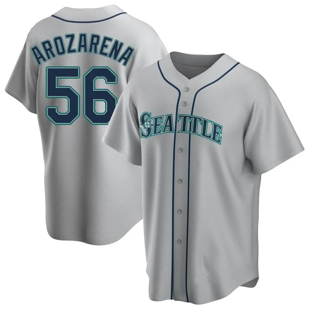 Davalo S.Mariners #56 Randy Arozarena Player Gray Home Game Stitched Jerseys