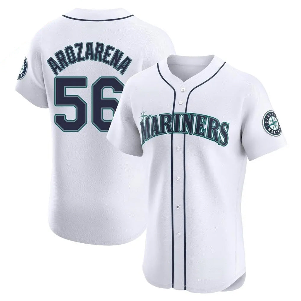 Davalo S.Mariners #56 Randy Arozarena Player White Home Limited Elite Stitched Jerseys