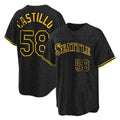 Davalo S.Mariners #58 Luis Castillo Player Black Snake Skin City Home Limited Stitched Jerseys