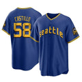 Davalo S.Mariners #58 Luis Castillo Player Royal City Connect Home Game Stitched Jerseys