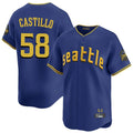 Davalo S.Mariners #58 Luis Castillo Player Royal City Connect Home Limited Stitched Jerseys