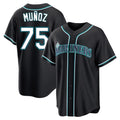 Davalo S.Mariners #75 Andres Munoz Player Black Fashion Home Limited Stitched Jerseys