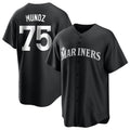 Davalo S.Mariners #75 Andres Munoz Player Black Home Limited Stitched Jerseys