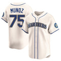 Davalo S.Mariners #75 Andres Munoz Player Cream Home Limited Stitched Jerseys