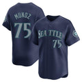 Davalo S.Mariners #75 Andres Munoz Player Navy Home Limited Stitched Jerseys