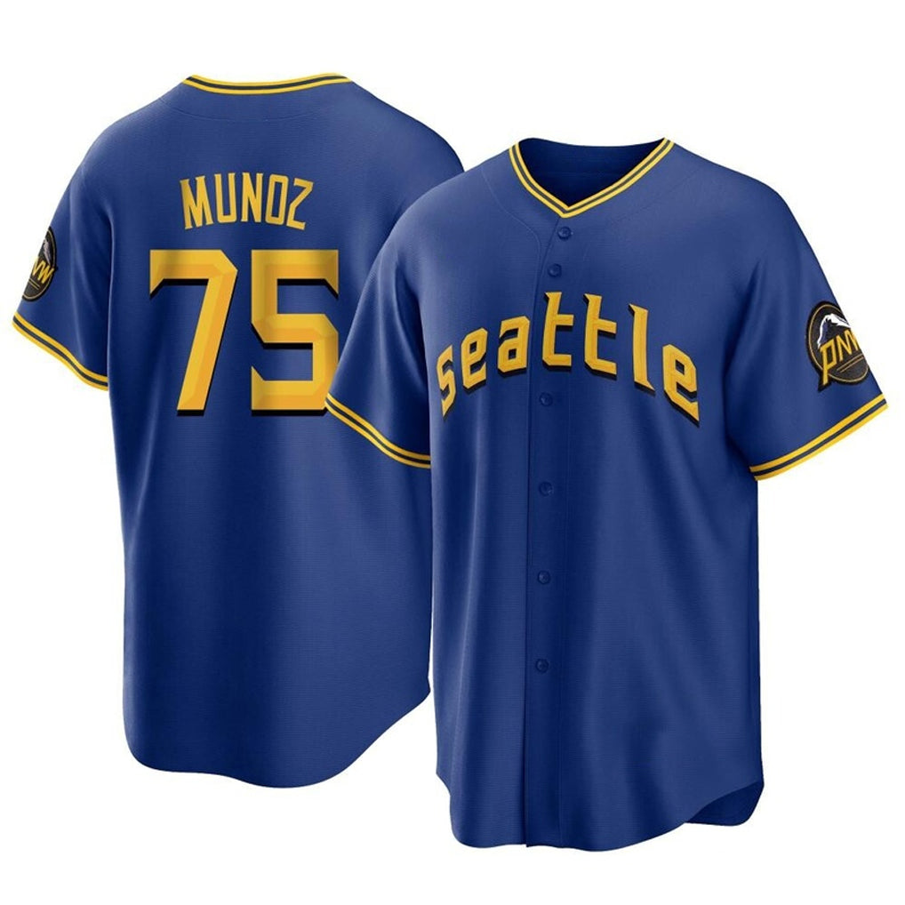 Davalo S.Mariners #75 Andres Munoz Player Royal City Connect Home Game Stitched Jerseys