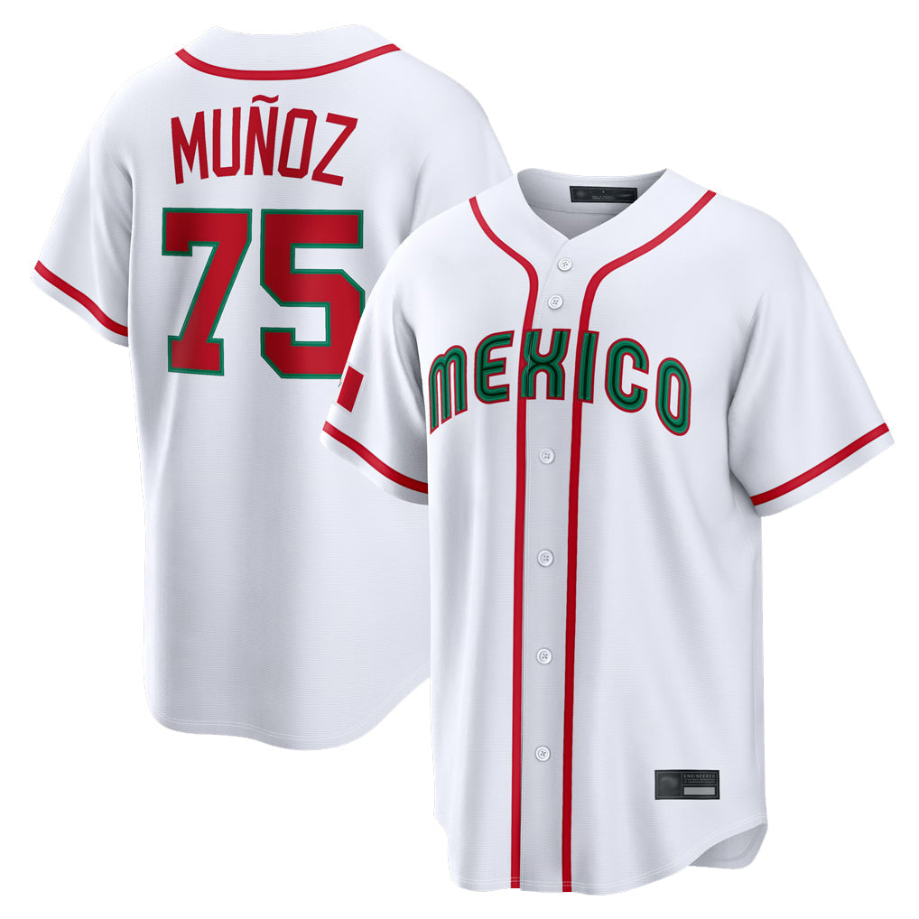 Davalo S.Mariners #75 Andres Munoz Player White 2026 World Classic Home Limited Stitched Jerseys