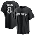 Davalo S.Mariners #8 Dominic Canzone Player Black Home Limited Stitched Jerseys
