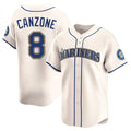 Davalo S.Mariners #8 Dominic Canzone Player Cream Home Limited Stitched Jerseys