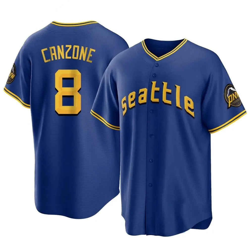 Davalo S.Mariners #8 Dominic Canzone Player Royal City Connect Home Game Stitched Jerseys