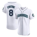 Davalo S.Mariners #8 Dominic Canzone Player White Home Limited Elite Stitched Jerseys