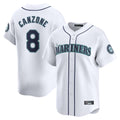 Davalo S.Mariners #8 Dominic Canzone Player White Home Limited Stitched Jerseys
