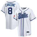 Davalo S.Mariners #8 Dominic Canzone Player White Italy 2026 World Classic Home Game Stitched Jerseys