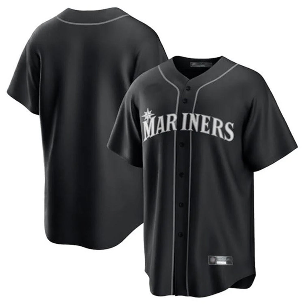 Davalo S.Mariners Blank Player Black Home Limited Stitched Jerseys
