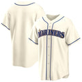 Davalo S.Mariners Blank Player Cream Home Game Stitched Jerseys