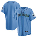 Davalo S.Mariners Blank Player Light Blue Home Limited Stitched Jerseys