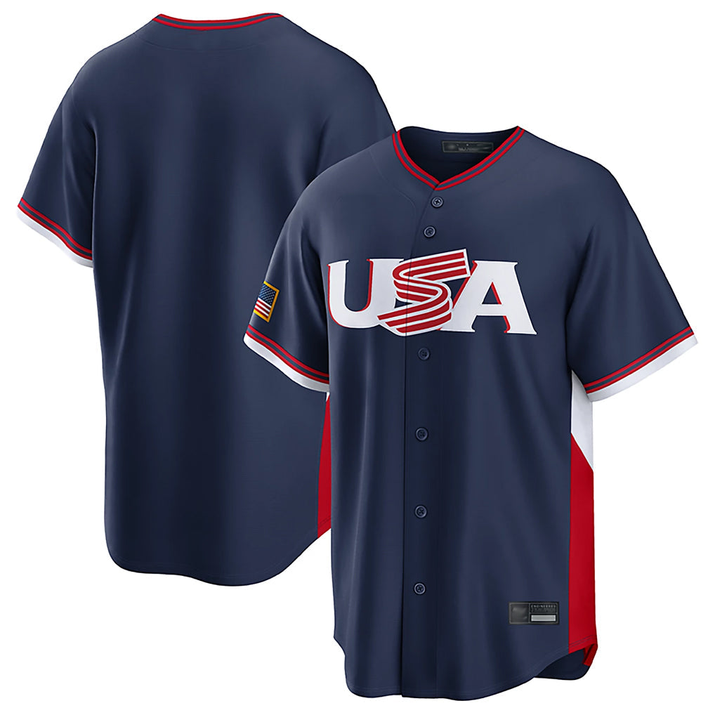 Davalo S.Mariners Blank Player Navy USA 2026 World Classic Road Stitched Jerseys