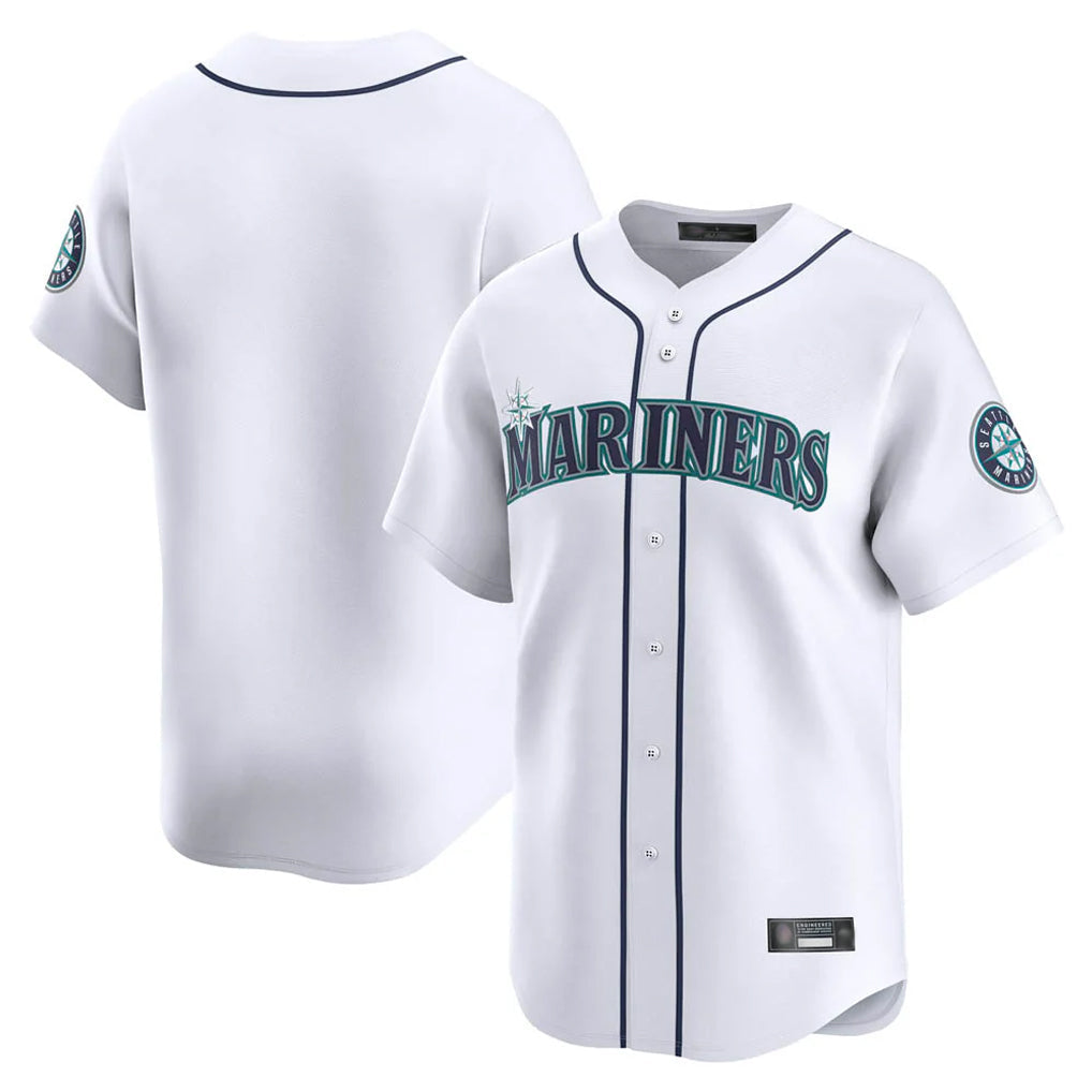 Davalo S.Mariners Blank Player White Home Limited Stitched Jerseys