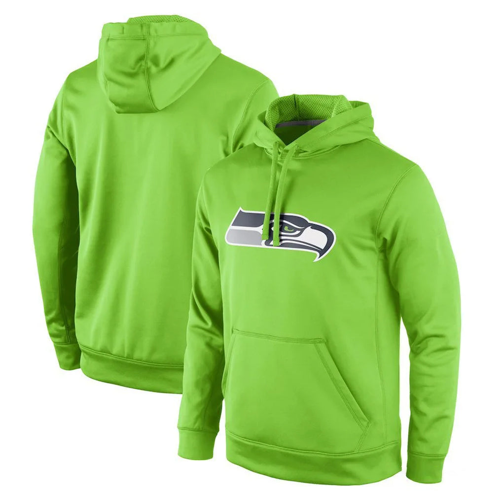 Davalo S.Seahawks Green LOGO Pullover Hoodies Game Blank Player Stitched Jerseys
