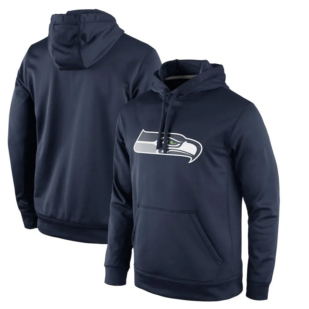 Davalo S.Seahawks Navy LOGO Pullover Hoodies Game Blank Player Stitched Jerseys