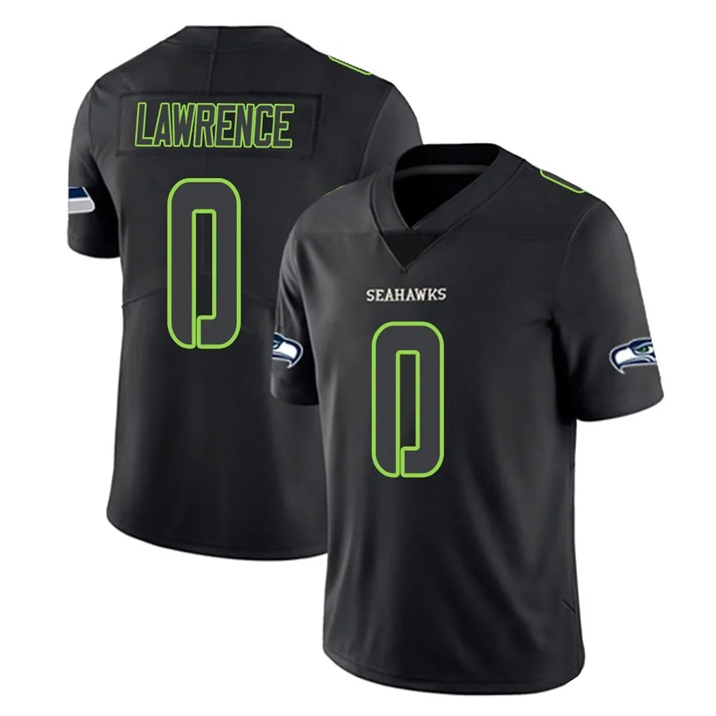 Davalo S.Seahawks #0 DeMarcus Lawrence Player Black Impact Limited Home Game Stitched Jerseys