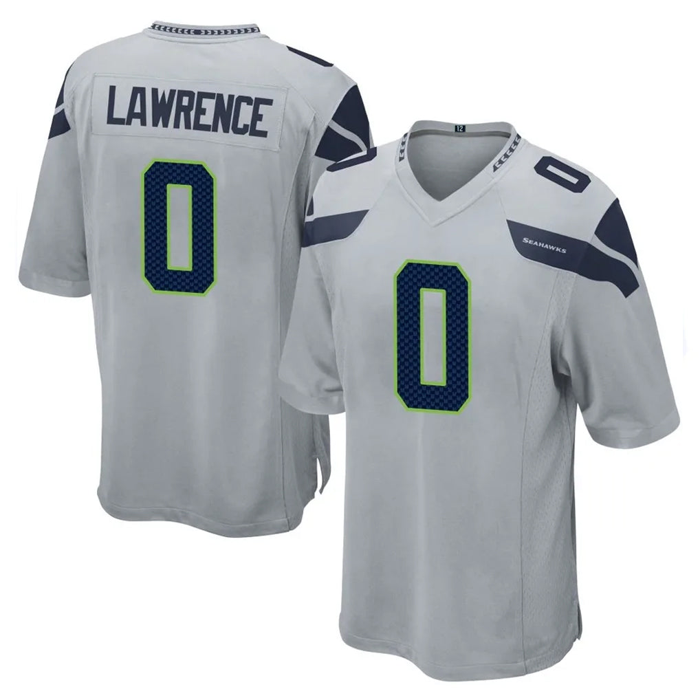Davalo S.Seahawks #0 DeMarcus Lawrence Player Gray Home Game Stitched Jerseys
