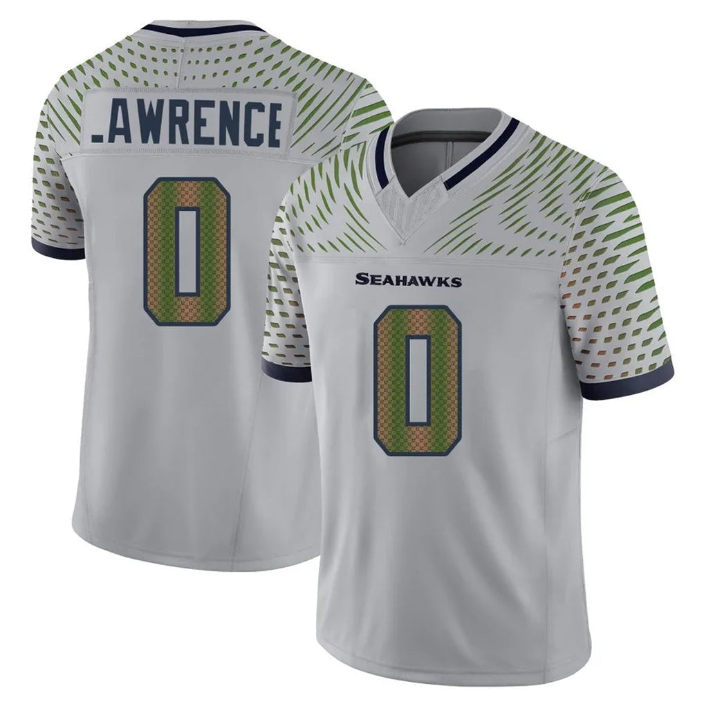 Davalo S.Seahawks #0 DeMarcus Lawrence Player Grey Limited 2025 Rivalries Collection Home Game Stitched Jerseys