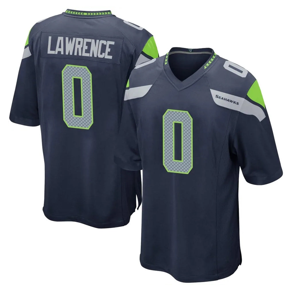 Davalo S.Seahawks #0 DeMarcus Lawrence Player Navy Home Game Stitched Jerseys