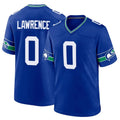Davalo S.Seahawks #0 DeMarcus Lawrence Player Royal Throwback Home Game Stitched Jerseys