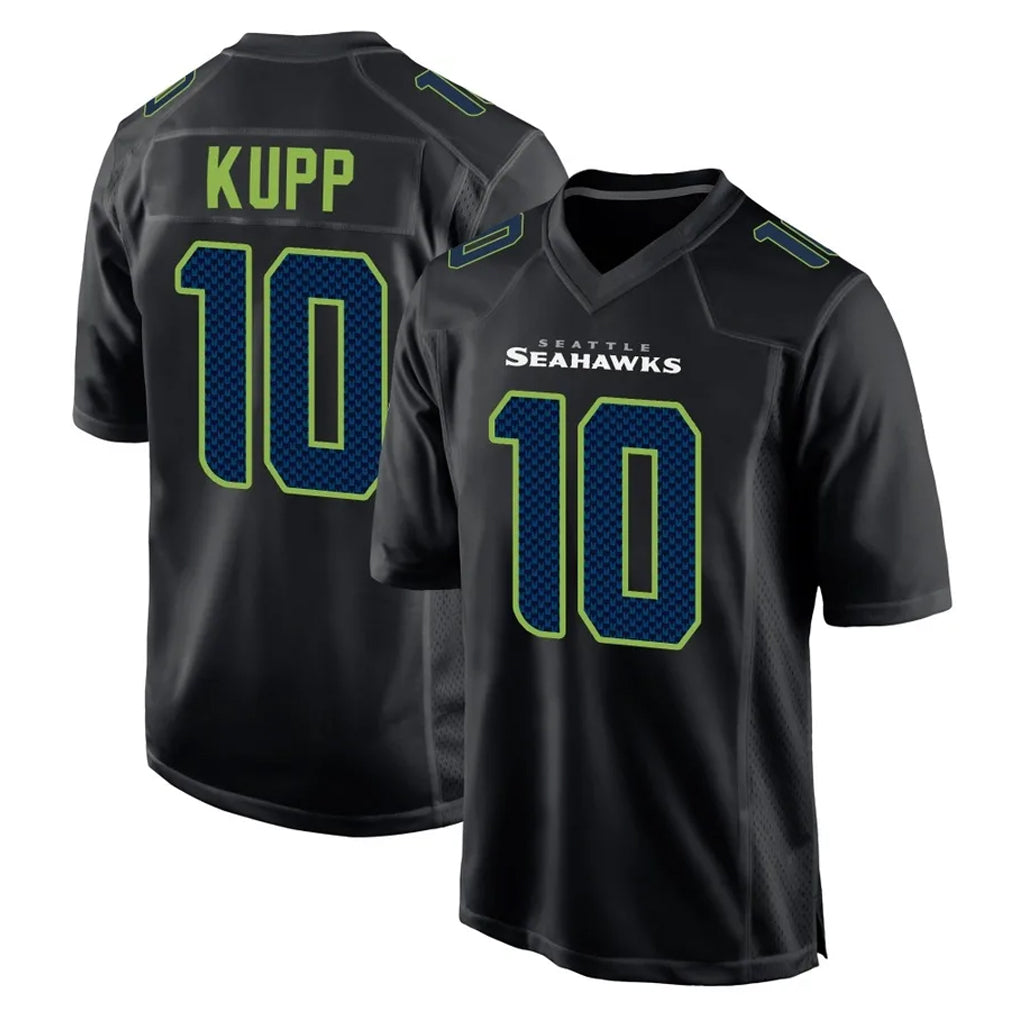Davalo S.Seahawks #10 Cooper Kupp Player Black Limited Fashion Home Game Stitched Jerseys