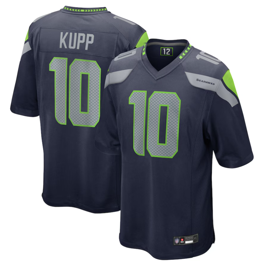 Davalo S.Seahawks #10 Cooper Kupp Player College Navy Game Stitched Jerseys