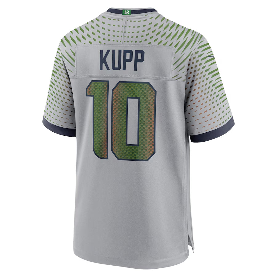 Davalo S.Seahawks #10 Cooper Kupp Player Gray Rivalries Collection Game Stitched Jerseys
