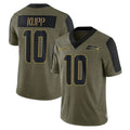 Davalo S.Seahawks #10 Cooper Kupp Player Olive Salute To Service Limited Game Stitched Jerseys