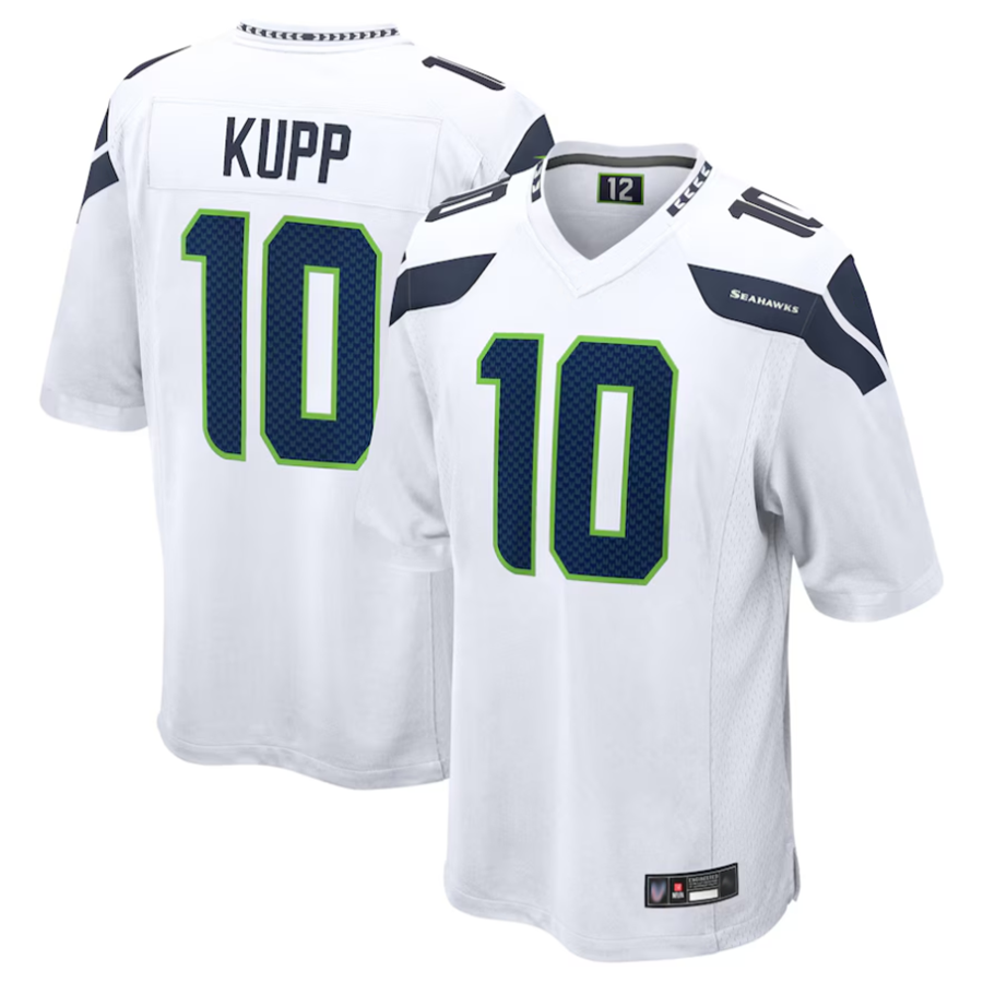 Davalo S.Seahawks #10 Cooper Kupp Player White Replica Game Stitched Jerseys