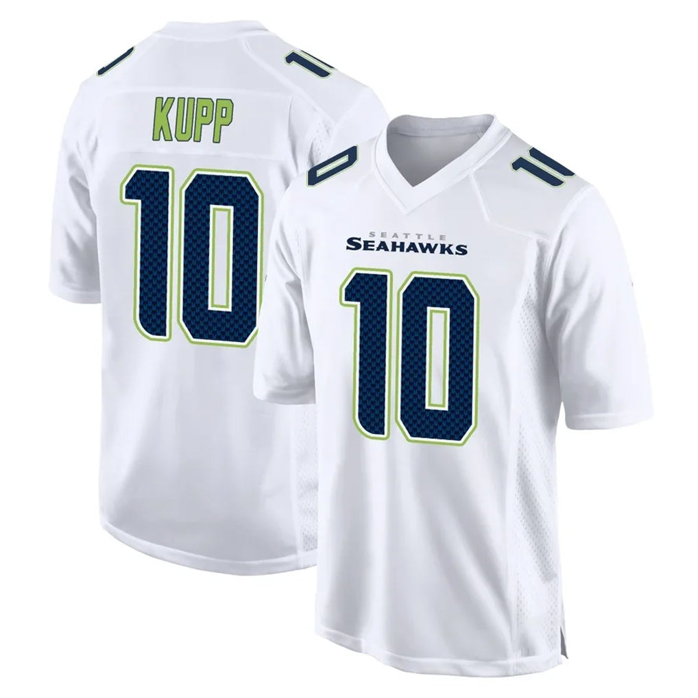 Davalo S.Seahawks #10 Cooper Kupp Player White Tundra Fashion Home Game Stitched Jerseys