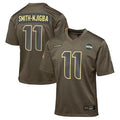 Davalo S.Seahawks #11 Jaxon Smith-Njigba Player Olive Salute to Service Game Stitched Jerseys